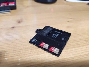 3 microsd 1 sd - mini keychain holder remix 3d print model - Mito3D