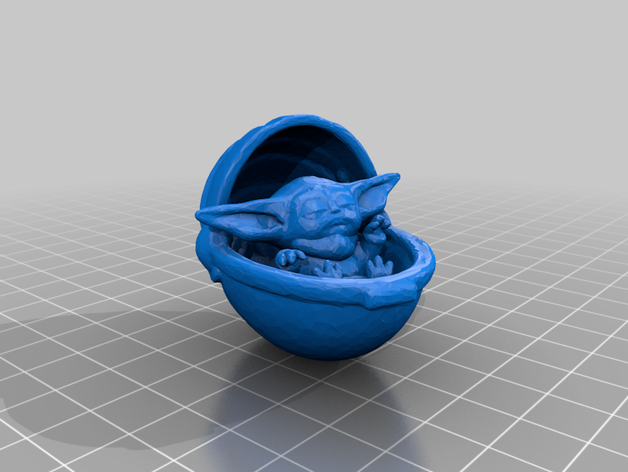 baby yoda bed 3D print model - Mito3D