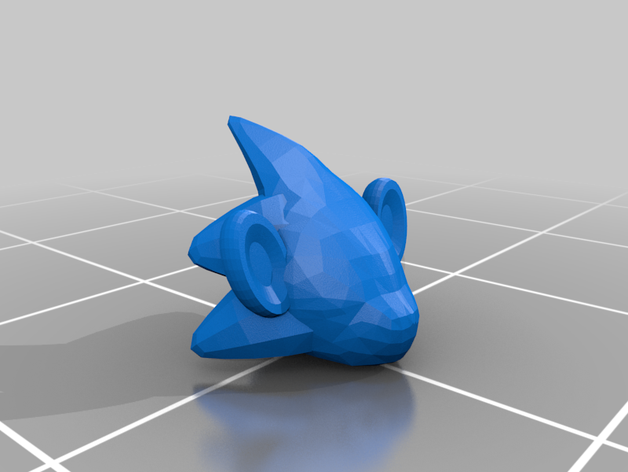 luxray head pokemon 3D print model - Mito3D