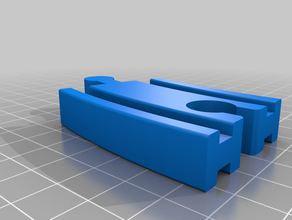 wood rail short curve 3d print model - Mito3D