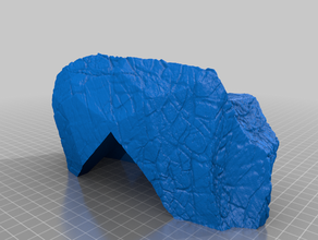 textured rock cave aquarium 3d print model - Mito3D