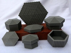 decorative hexagonal container openscad 3d print model - Mito3D