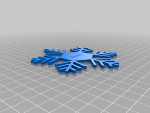 my customized snowflake ornament emily 3d print model - Mito3D