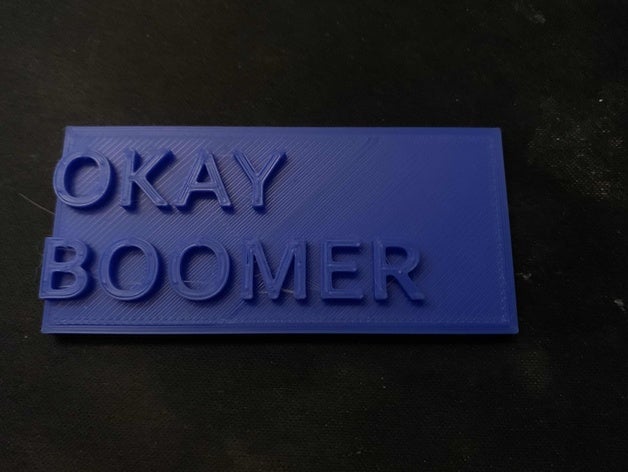 va bene boomer card 3D print model - Mito3D