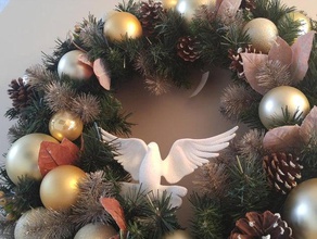 dove bird christmas decoration ornament 3d print model - Mito3D