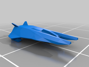 attacco interceptor fighter homeworld piano nave spazio astronave 3d print model - Mito3D