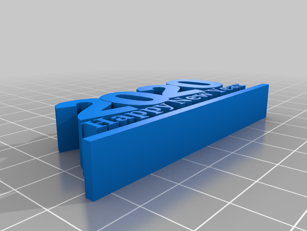 feliz novo ano de 2020 3D print model - Mito3D