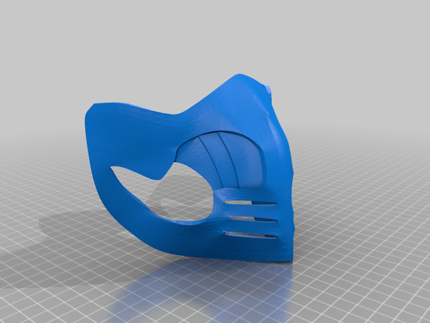 scorpion mortal kombat x mask v3 maske mkx akrep 3D print model - Mito3D