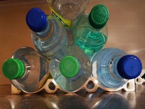 bottles organizer organiseur bouteilles bottle mineral rack 3d print model - Mito3D