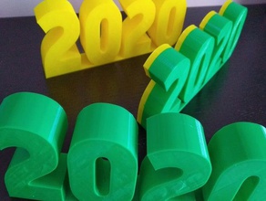 2020 new years 3d print model - Mito3D