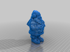 wire fram santa claus supportless christmas decoration ornament remix 3d print model - Mito3D