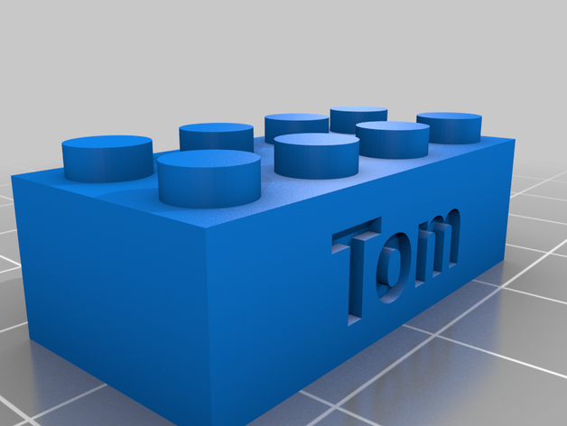 mon personnalisés lego de texte compatible avec les briques personnalisé 3D print model - Mito3D