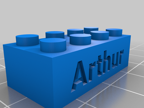 mon personnalisés lego de texte compatible avec les briques personnalisé 3d print model - Mito3D