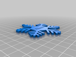 kar tanesi süs - alan özelleştirilmiş 3d print model - Mito3D