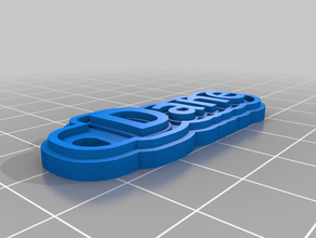 dane keychain customized 3d print model - Mito3D