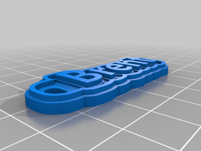 brent keychain customized 3d print model - Mito3D