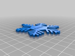 snowflake ornament - amie kundengebundene 3d print model - Mito3D