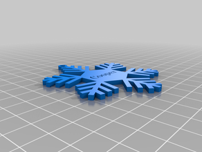 snowflake ornament - cooper customized 3d print model - Mito3D