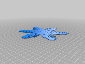 snowflake customized 3d print model - Mito3D