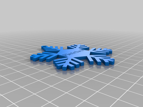 snowflake ornament - fletcher customized 3d print model - Mito3D