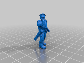 soldiers imperium - officers imperial guard warhammer 40k 3d print model - Mito3D
