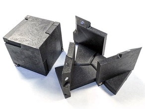 kinetik kutusu - mobius kaleidocycle küp bulmaca nişan yüzüğü yüzük fidget oyuncak flexahedreon hexaflexahedreon kutusunda gizli kaled mutant mekanizma monte edin origami çokyüzlülere kenar denir ringbox depolama düğün band hediyesi 3d print model - Mito3D