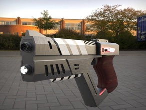 shuriken m7 fantasy mass effect pistol prop scifi shepard smg space submachine gun video game 3d print model - Mito3D