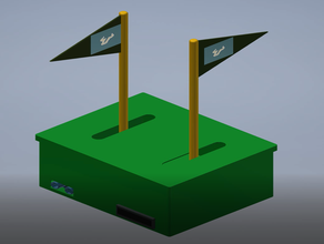 flag waver parts 3d print model - Mito3D