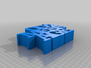 my customized variable word sculpture 3d print model - Mito3D