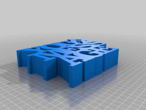 my customized variable word sculpture 3d print model - Mito3D