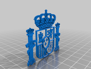 escudo espa emblem emblema espa&ntilde spain 3d print model - Mito3D