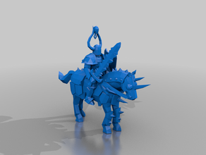 doom knight - chaos tm low poly aos whfb 3d print model - Mito3D