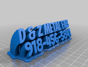 dzsweeping 2-linea targhetta di testo su misura 3d print model - Mito3D