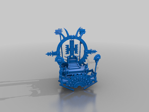 throne howdah - lizardmen gubbin aos seraphon whfb 3d print model - Mito3D