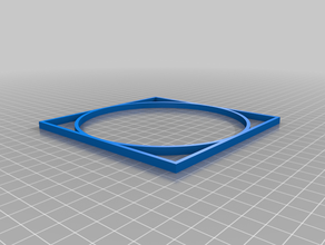 127 milímetros quadrado, círculo personalizado 3d print model - Mito3D