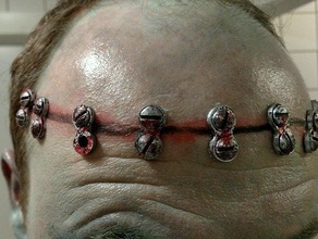frankenstein monster skull fasteners brain rivete 3d print model - Mito3D