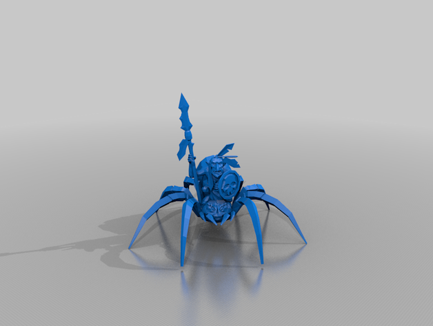 spider rider - goblin dp low poly aos whfb 3D print model - Mito3D