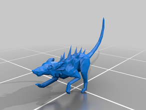 giant rat - skaven dp aos whfb 3d print model - Mito3D