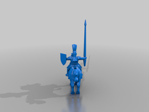 knight panther - empire tm low poly aos whfb 3d print model - Mito3D