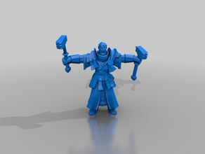 warrior priest - empire tm low poly aos whfb 3d print model - Mito3D