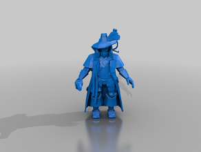 witch hunter - empire tm low poly aos whfb 3d print model - Mito3D