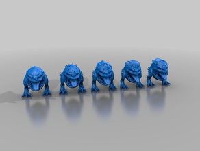 herd squigs - goblins orks tm aos whfb 3d print model - Mito3D