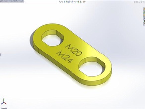 musluk anahtarı 20 22 24 mm havalandırıcı tesisat araç 3d print model - Mito3D