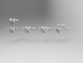 interstellar army normal flashlights 28mm miniature rifle scifi wargaming weapon 3d print model - Mito3D