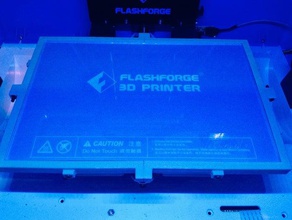 placa de vidrio soportes esquina flashforge inventor la impresora 3d segundo remix soporte 3d print model - Mito3D