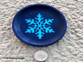 coaster winter snowflake christmas household things kitchen snowflakes 3d print model - Mito3D
