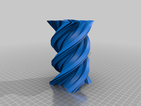 vaso 49 recipiente o de flor porta-lápis espiral 3d print model - Mito3D