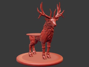 elk mount miniature 3dprintable animal deer dungeons dragons fantasy stag tabletop 3d print model - Mito3D
