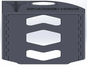 registrierte Krankenschwester-badge id holder 3d print model - Mito3D