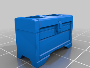 simple long treasure chest dnd dnd5e dungeonsanddragons lowpoly scatter terrain wargaming 3d print model - Mito3D